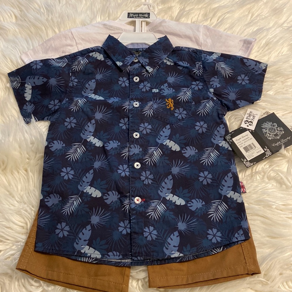 English Laundry Boy 4T year old set two shirt and shorts brand new with tags